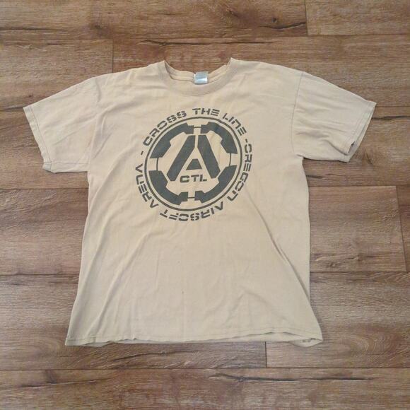 VTG Airsoft Adult Large Shirt Tech Video Game Gun Punk Skater Oregon Y2K - Picture 1 of 6
